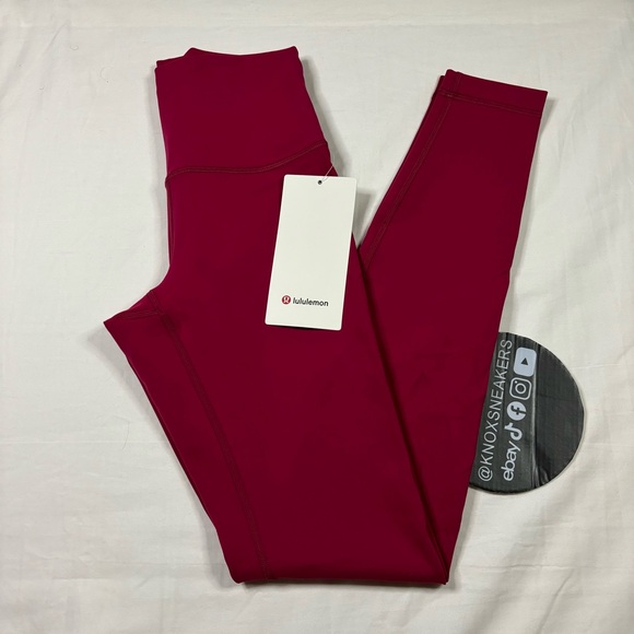 lululemon athletica Pants - Lululemon Wunder Train HR Tight 28” Leggings RUBR Ruby Red Women's Size 10